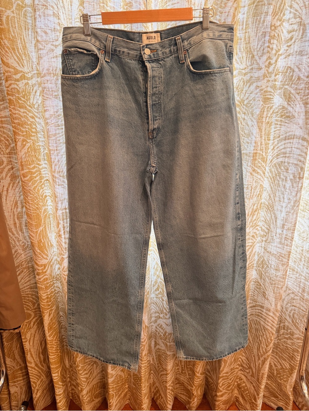 Agolde Women's Faded Blue Straight-Leg Jeans